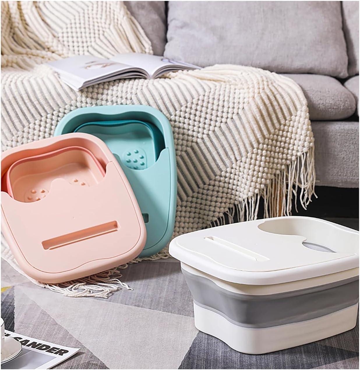 Deoxys Deoxys Collapsible Foot Bath Soak Tub for Soaking Feet, Foot Massager Bucket with Massage Acupoints,Foot Soaking Tub with Phone Placement Slot, Multi-function Collapsible Bucket