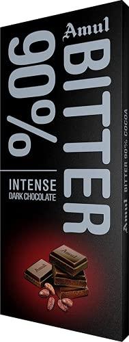 Amul Amul Bitter 90% Chocolate 150gm. (Pack of 2)