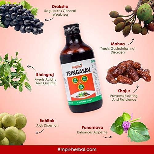 MPIL Mpil Tringasav Digestive Tonic | Natural Appetiser | Ayurvedic Tonic for Digestion, Acidity, Constipation and Gas Relief | boosts digestive immunity | 450ml (Pack Of 1)