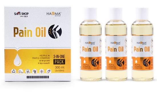 MAAN ORGANIC FARMS Haoma Joint Pain Oil 100ml (Pack of 3)- a blend of natural ingredients Gandhapura Oil, Tail Patra, Sesame Oil, Saral Exudates, Peppermint Crystals