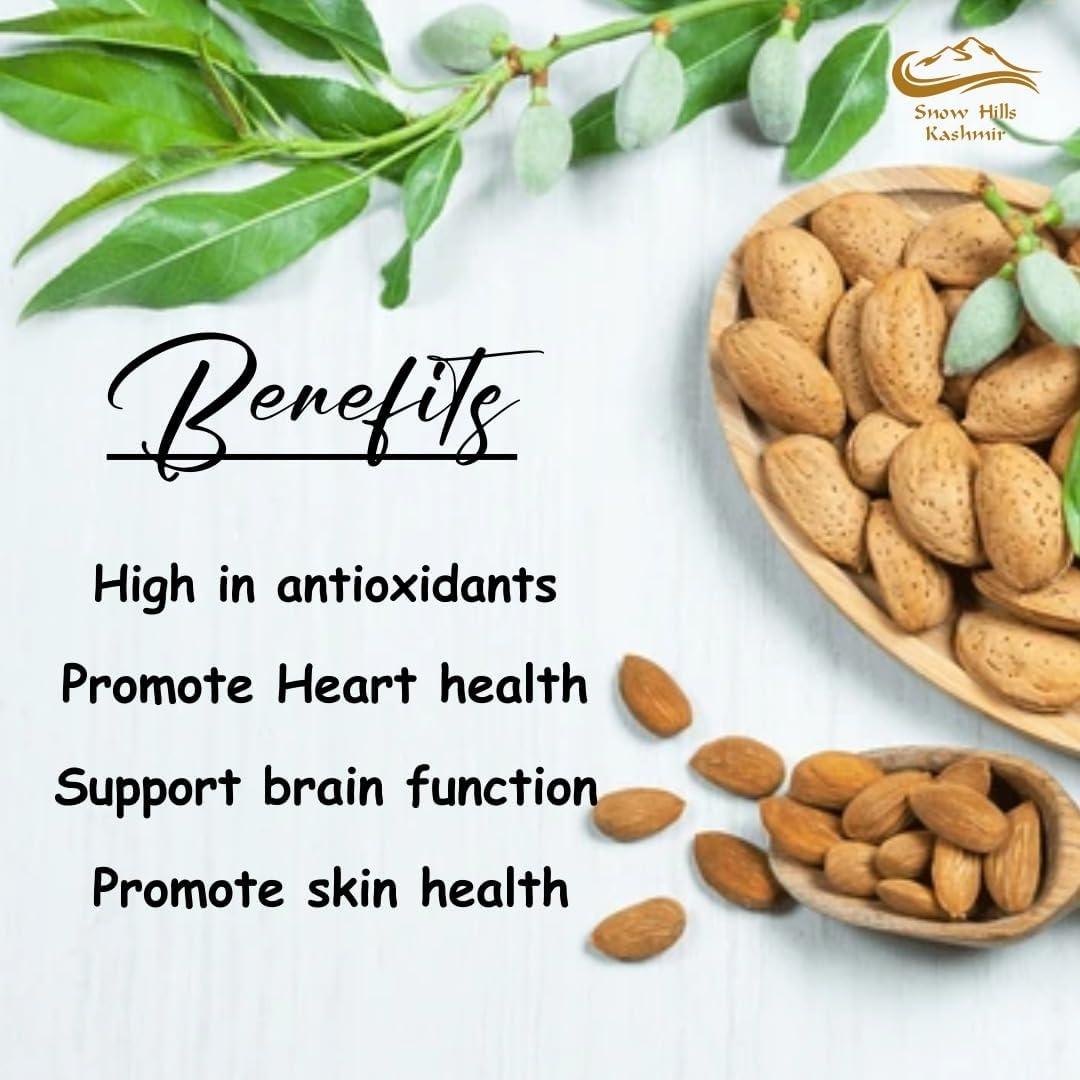 Snow Hills Kashmir Kashmiri kagzi badam in Shell (Mamra Badam) (4kg)