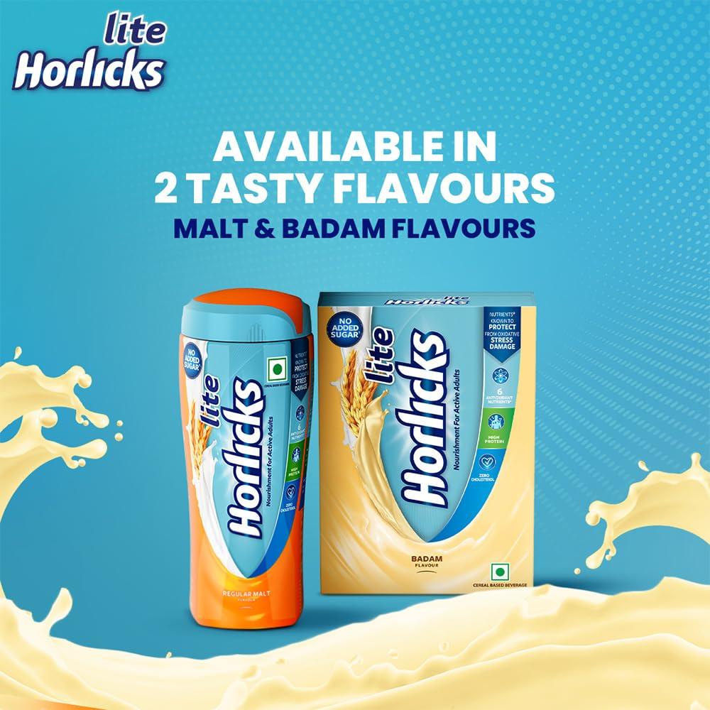 Horlicks Horlicks Lite 1kg, Scientifically designed for Adults |High Protein, Zero added sugar| Malt Flavour