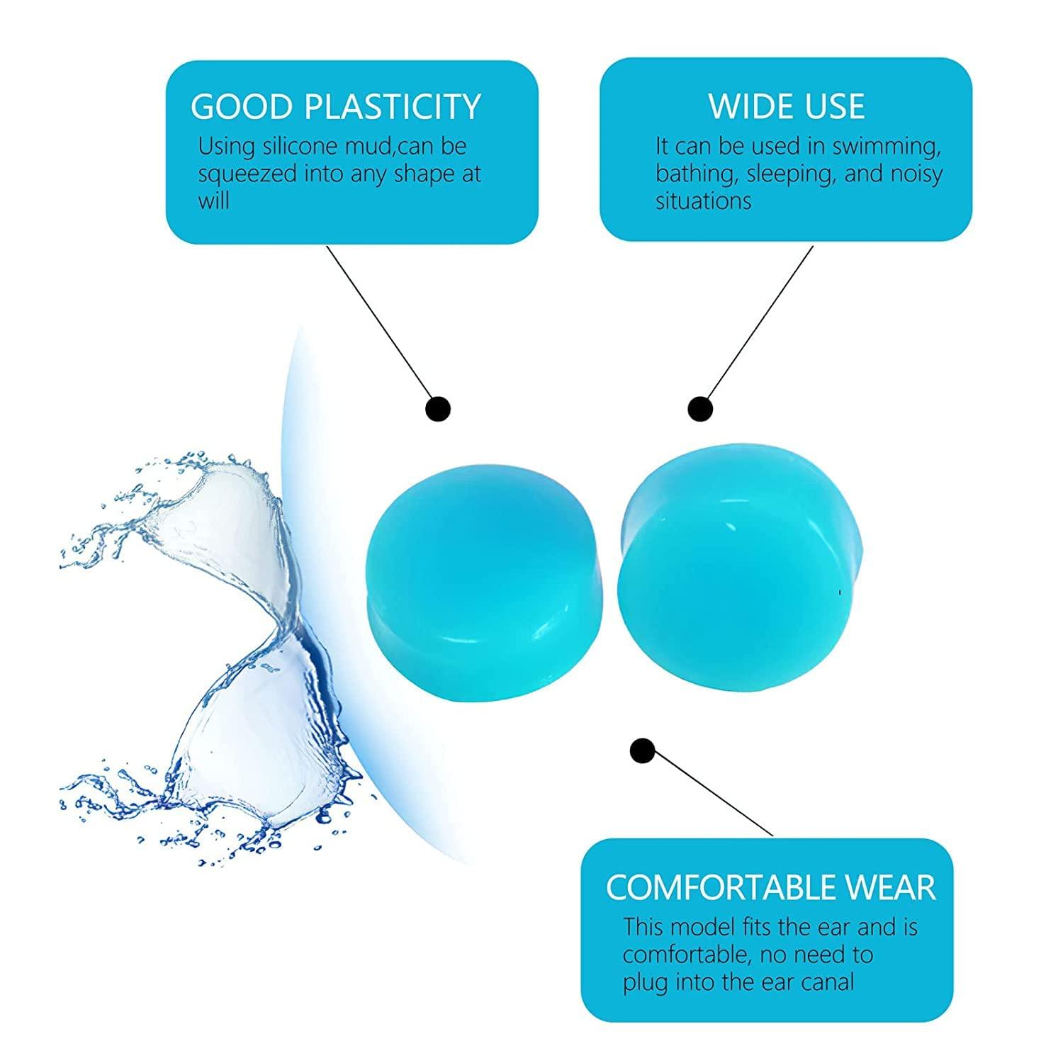 James 6 Pairs Ear Plugs for Sleeping Soft Reusable Moldable Silicone Earplugs Waterproof Swimming Earplugs Noise Cancelling Ear Plugs for Adults Kids Ear Plugs for Swimming Sleeping Snoring Studying