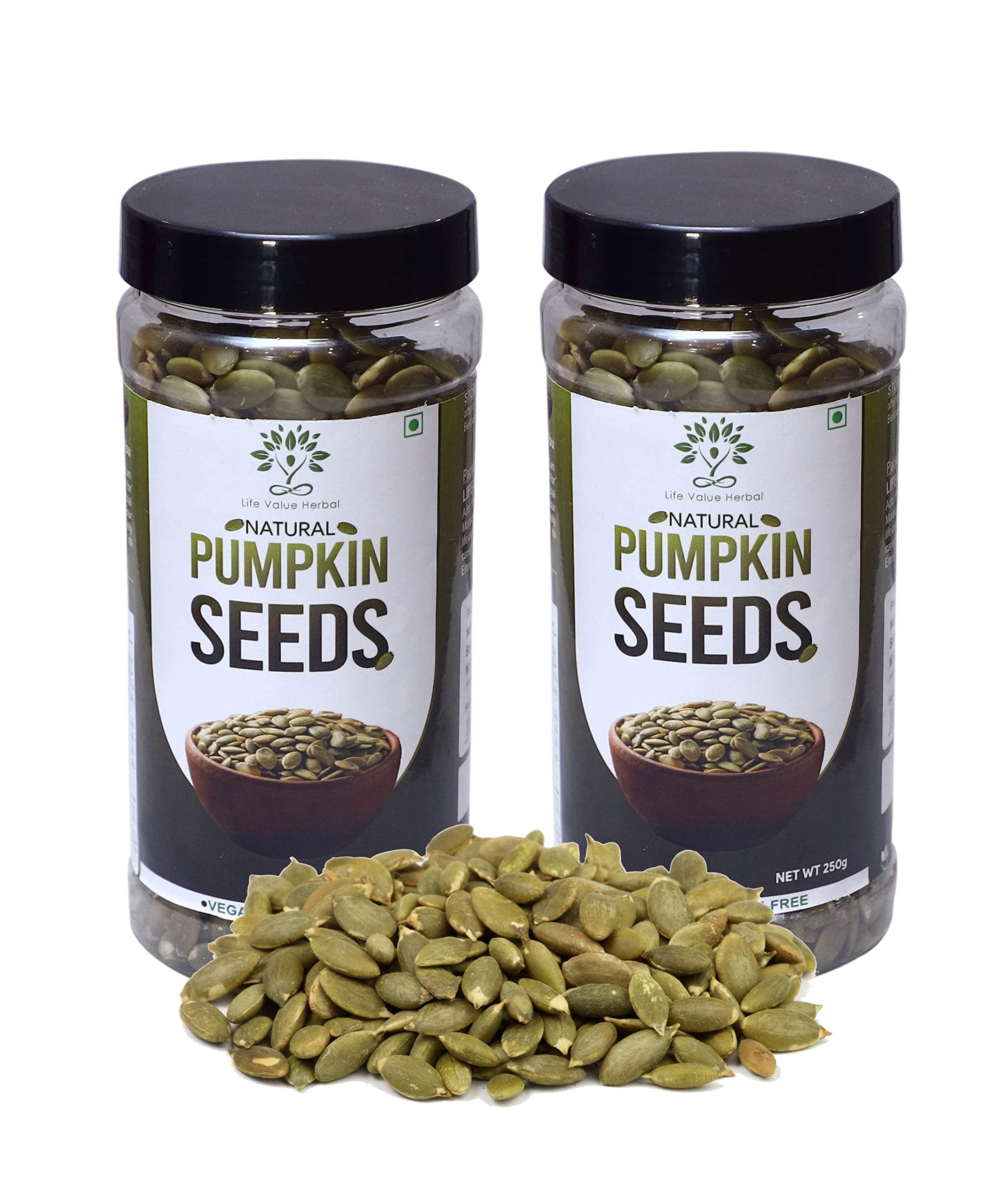 Life Value Herbal LVH Pumpkin Seeds Raw Pumpkin Seeds for Eating | Immunity Booster and Protein Rich Seeds | Healthy Diet Snacks (500Gm)