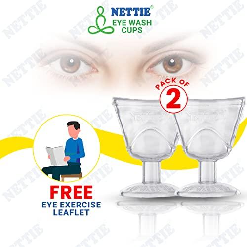 NETTIE NETTIE Eye wash Cup with free eye exercise leaflet - Pack of 6 cups (Transparent)