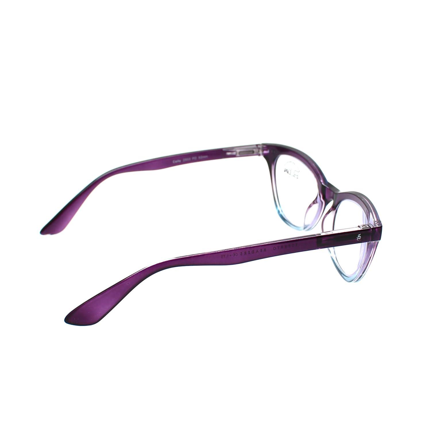 ESPERTO READERS ESPERTO READERS CATTY Full Rim Cat Eye Shape Reading Glasses - Purple (Power +1.00 to +3.00) (+2.50)