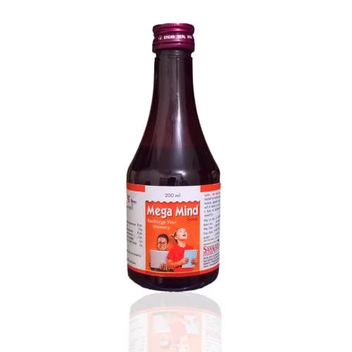 AMAR AYURVED BHAWAN Ayurvedic Mega Mind Brain Tonic For Improving Memory, Releasing Stress And Mind Booster| WITH 20 TABLETS FREE |For Men And Women PACK OF 1 (200 ML)|