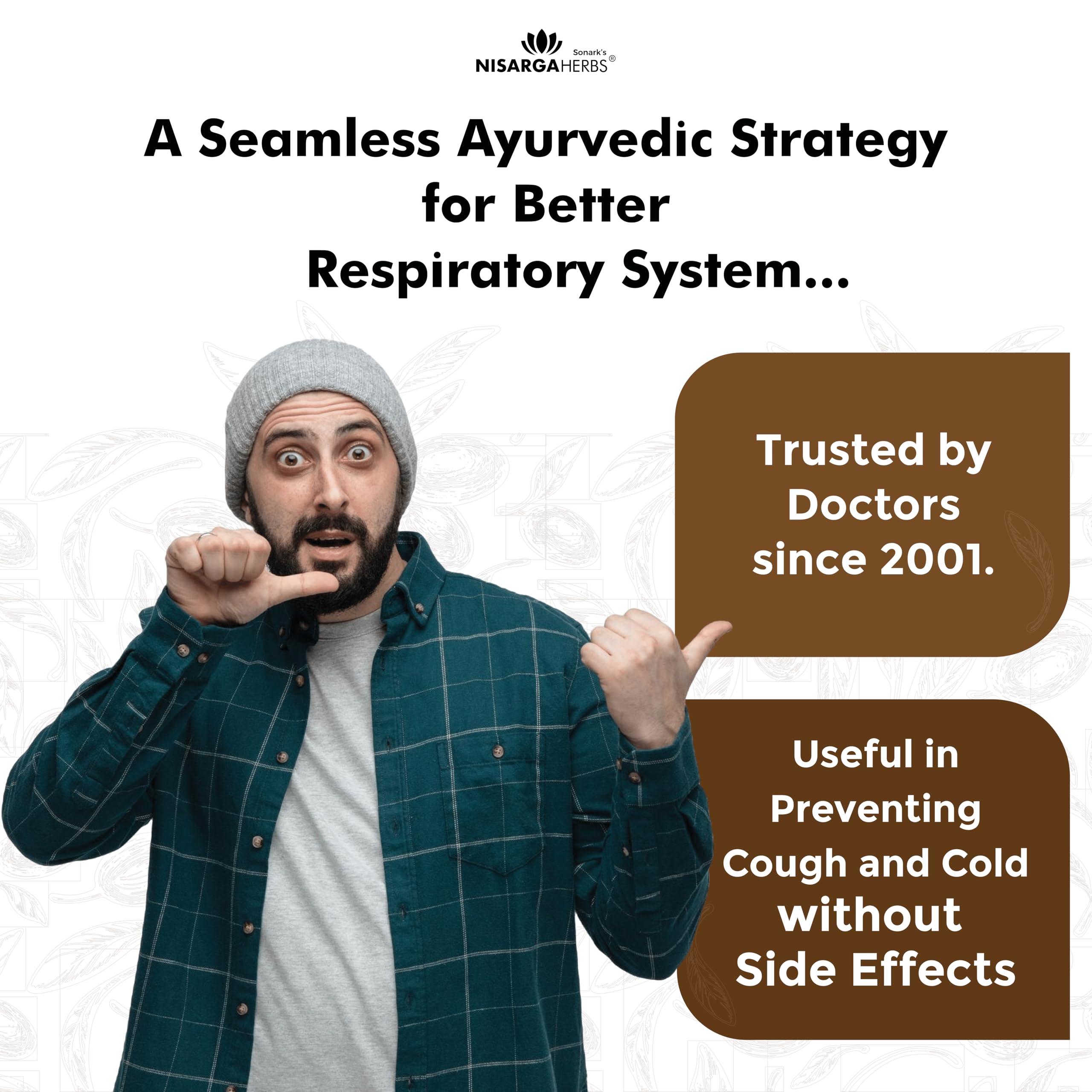 SONARK\'S NISARGAHERBS SONARK\'S NISARGAHERBS Respirade Cough Syrup (Pack of 2 x 150ml) - Fast Relief from Cough & Cold (Ayurvedic, Sugar-Free)