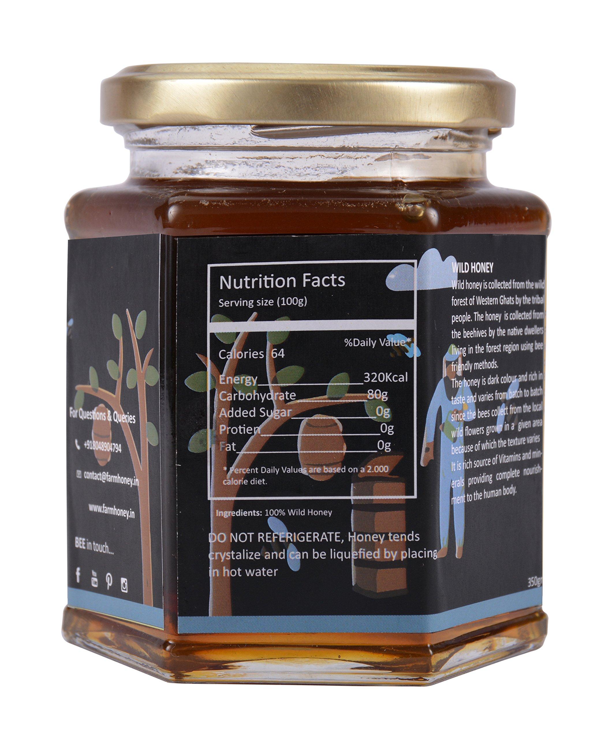 Farm Honey Farm Honey Wild Unprocessed Honey|Pure Organic Raw Honey|100% Natural|no preservatives| No Artificial Color|no Added Sugar|250 Gm