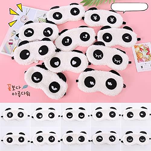 Geekmonkey Geekmonkey Panda Sleeping Plush Eye Mask And Blind Fold Nap Eye Shade Cartoon Blindfold Sleep Eyes Cover Sleeping Travel Rest Eye Patch Sleep Mask (eyemask-Single Dot eyes)