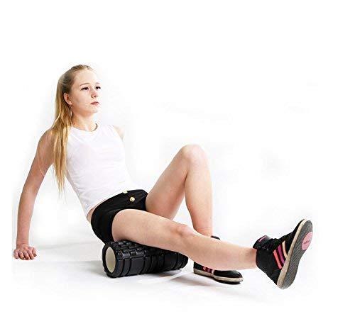 HOW (HOUSE OF WISHES) with Device How (House of Wishes) Bumpy Foam Roller, Solid Core EVA Foam Roller with Grid/Bump Texture for Fitness, Back Pain, Deep Tissue Massage