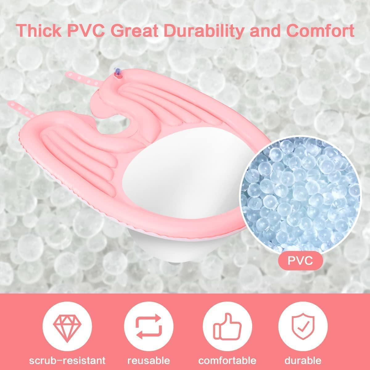 Kixre Kixre Inflatable Shampoo Basin, Portable Hair Washing Tray for Bedside and in Bed, Lightweight Shampoo Basin for Elderly, Disabled, Pregnant, Injured, Bedridden, Handicap