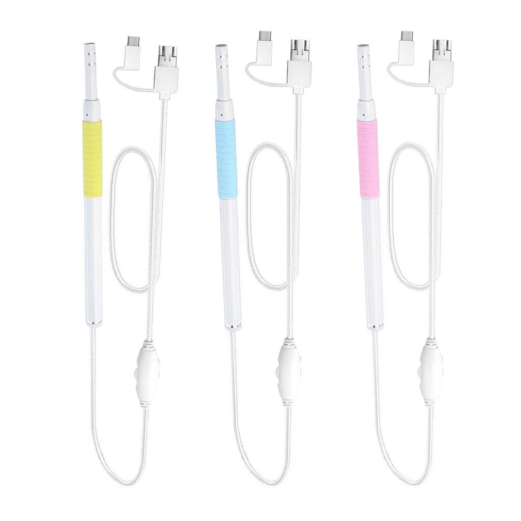 myaddiction myaddiction 3 in 1 USB Ear Cleaning Endoscope Visual Earpick Earwax Removal Kit Blue Clothing Shoes & Accessories | Uniforms & Work Clothing | Hats