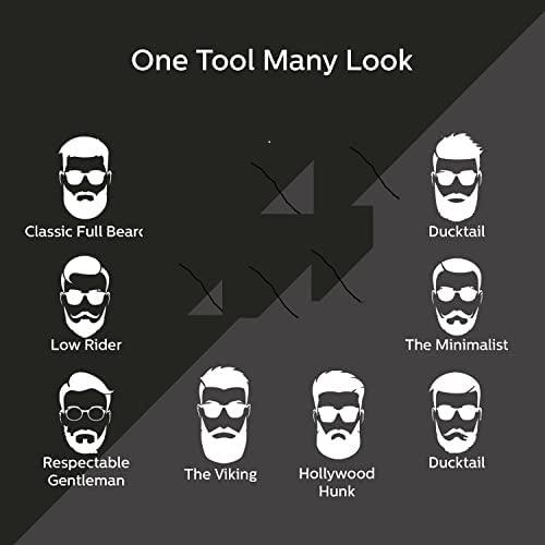 Elevea Elevea DL.1218.Trimmer All-in-One Trimmer for Face, Bear, Head and Body with Self-Sharpening Stainless Steel Blades