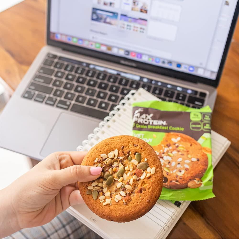 RiteBite Max Protein RiteBite Max Protein 7 Grain Breakfast Cookies - Choco Chips 660 g - Pack of 12 ( 55g x 12 ) + Nuts & Seeds 660 g - Pack of 12 ( 55g x 12 ) Combo . Protein | Fiber | Calcium | No Maida | GMO Free | No Preservatives