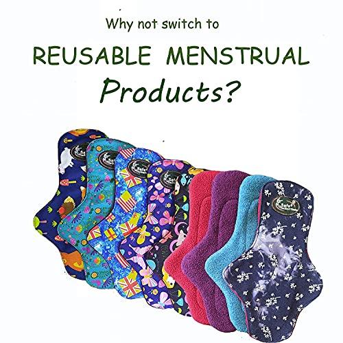 Ciaza Ciaza® Reusable cloth sanitary Pad for Women with Bamboo Fibers XL SIZE | Includes 1 Day Pad Lasts Upto 150 Washes (Pack of 2)