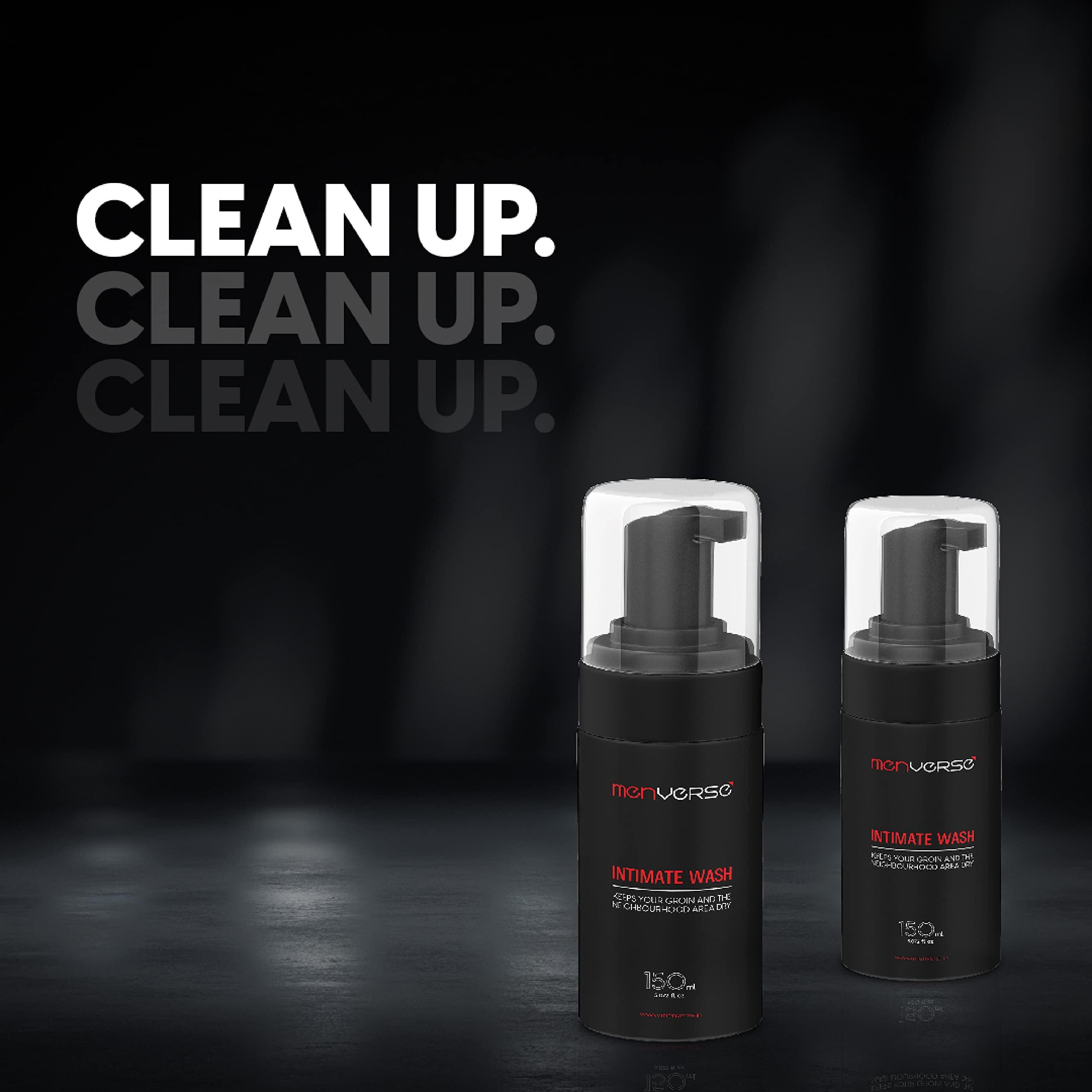 MENVERSE Menverse Intimate Wash for Men 150 ml | With Tea Tree Oil | pH Balanced Foaming Hygiene Wash | Anti Bacterial, Anti-Odour | Paraben Free & Sulfate Free