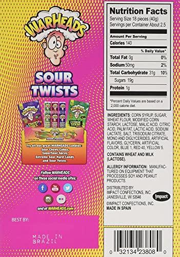 Warheads Warhead Sour Theater Box Twist Chewycandy, 99 g