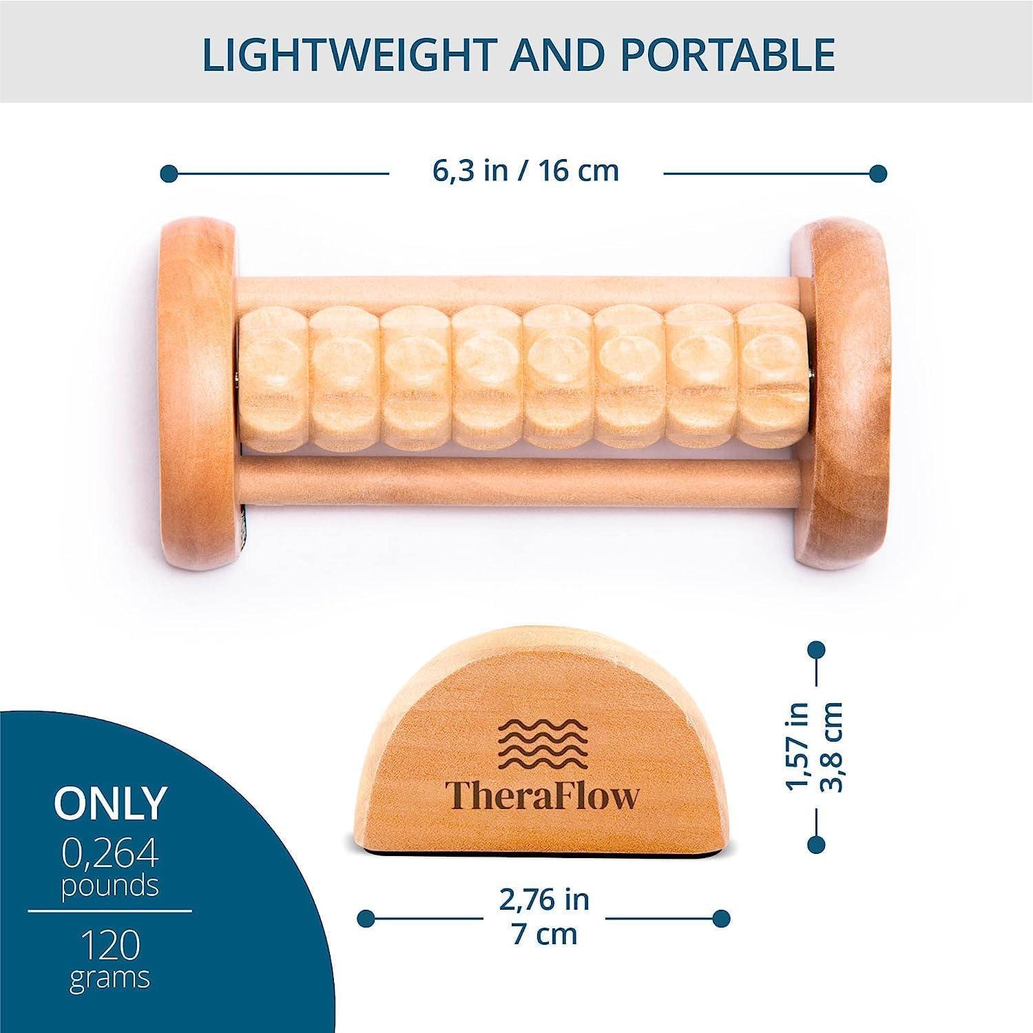 TheraFlow TheraFlow Foot Massager Roller - Relieve Foot Arch Pain, Plantar Fasciitis, Aches & Soreness - Stimulates Myofascial Release to Ease Tension/ Tightness in the Fascia & Foot Arch