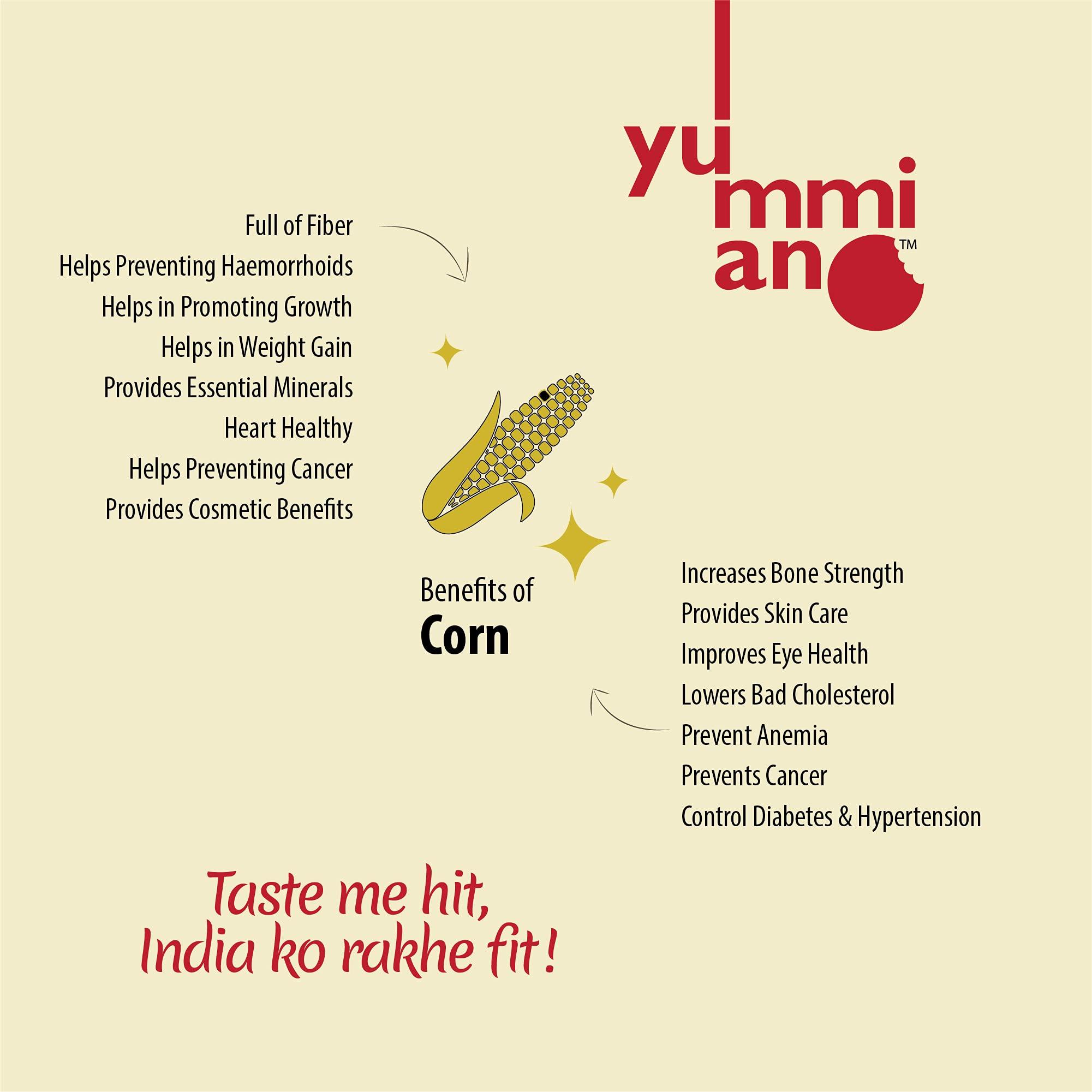 Yummiano Yummiano Corn Dots - Vacuum Cooked Corn Chips, Zero Cholesterol Healthy Snacking with High Nutrient Content, No Added Preservatives, Gluten Free - Pack of 2 (220g Each) (Flavour: Cream & Onion + Pudina)