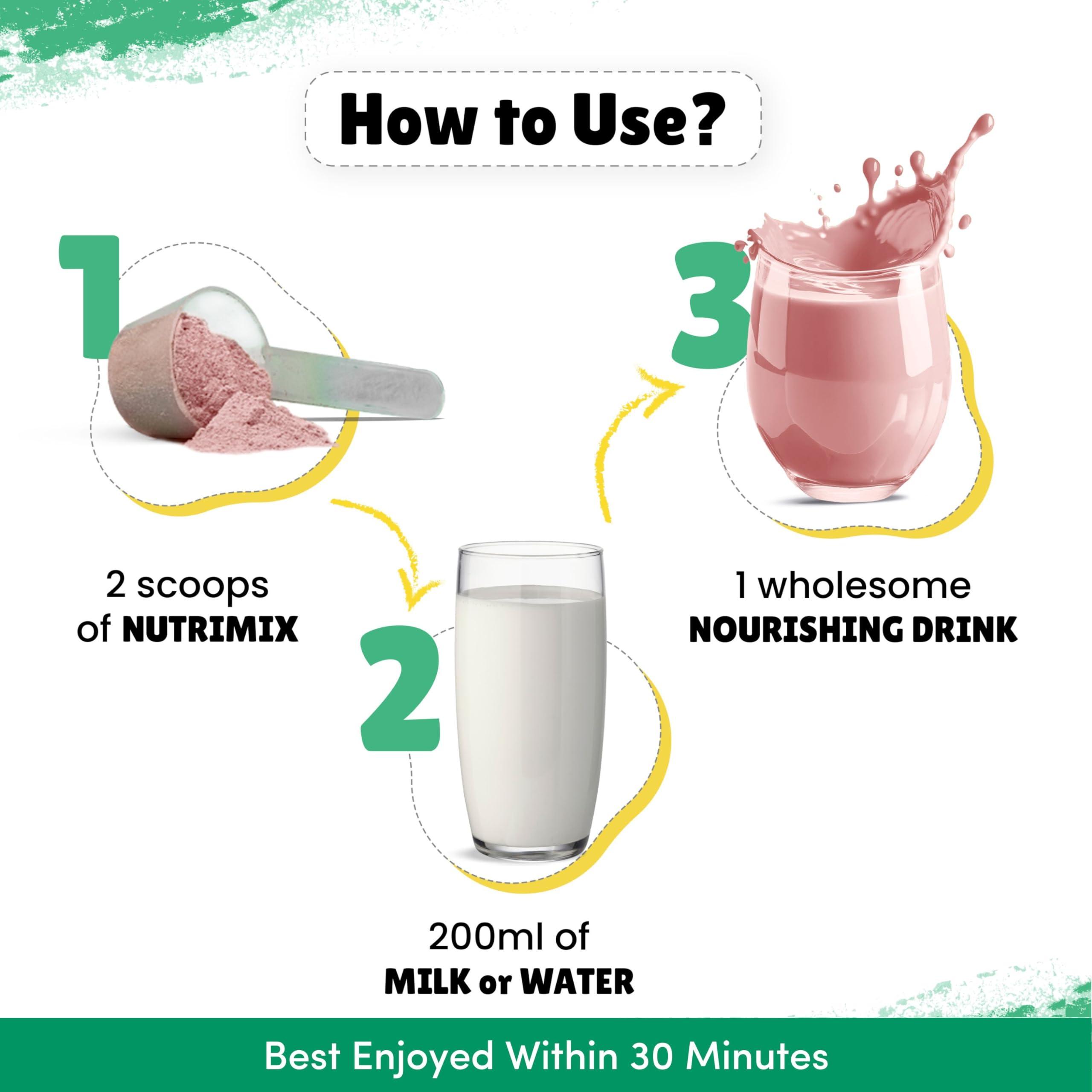 Little Joys Little Joys Nutrimix Nutrition Powder 350g | 2-6 Years | No Refined Sugar | Supports Healthy Growth & Boosts Immunity | With Ragi, Bajra, Almonds & Oats | Strawberry Flavour