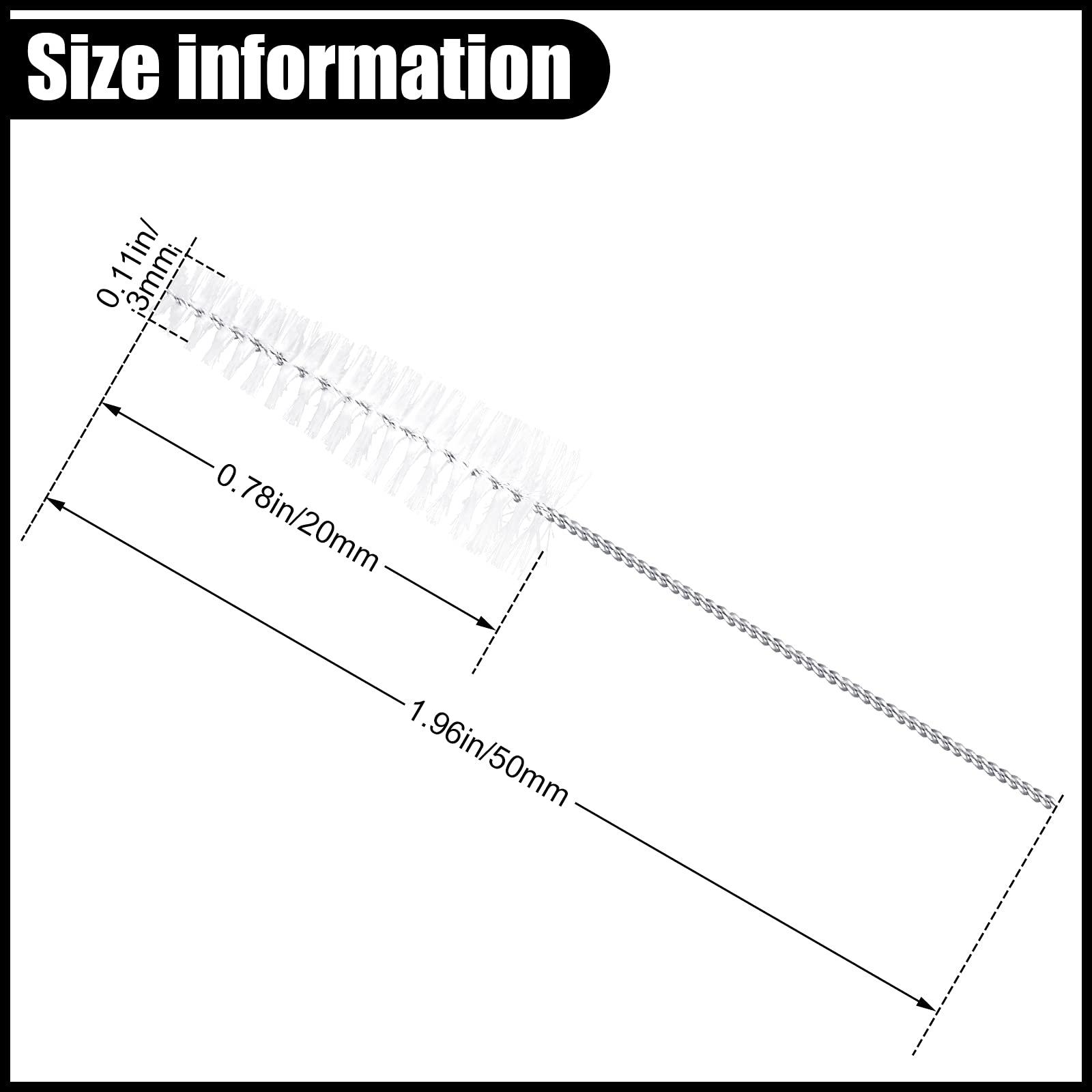 Patelai Hearing Aid Cleaning Tool Hearing Aid Vent Tube Brush Tube Cleaning Tool Small Pipe Brush for Clean Small Holes or Pipes (10 Pieces)