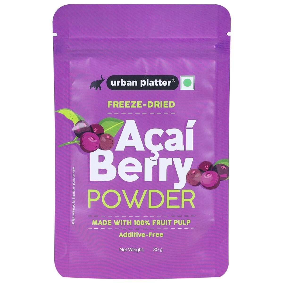urban platter Urban Platter Freeze-Dried Acai Berry Powder, 30g (Brazilian Superfood | Rich in Antioxidants | Perfect for Smoothies & Bowls)