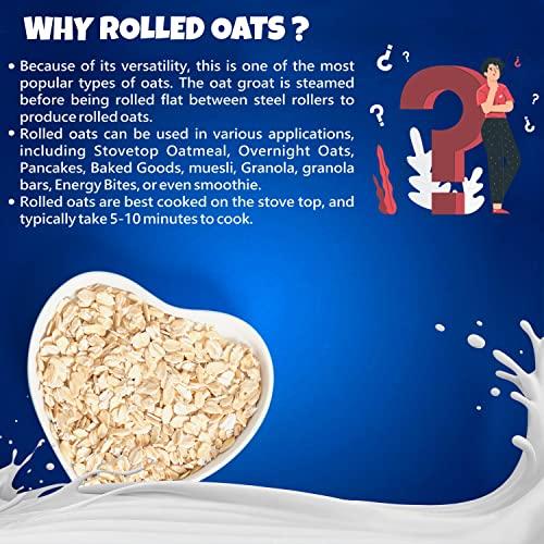 UNIFIT UNIFIT Rolled Oats | Plain Rolled Oats | Healthy Breakfast | Rich Source of Protein & High Fiber Oats | Whole grain Oats | 400g | Pack of 1