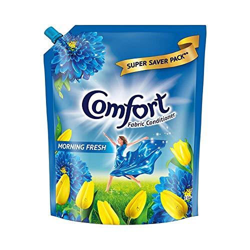 Comfort Comfort After Wash Morning Fresh Fabric Conditioner Pouch - 2 L & Matic Top Load Detergent Powder - 4 Kg with Free 2 Kg Combo
