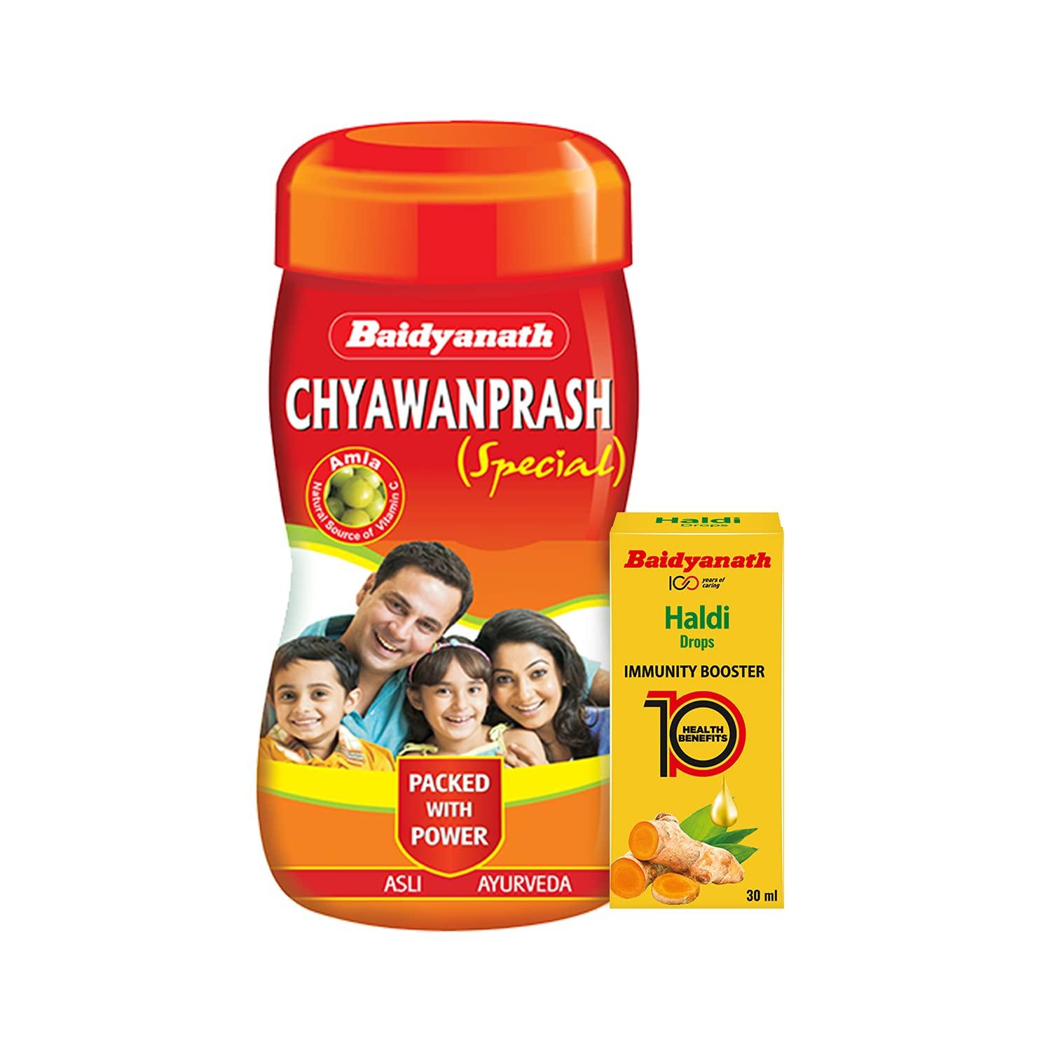 Baidyanath Baidyanath Chyawanprash Special - 1kg - For All Round Protection (Free Haldi Drops 30ml Worth Rs. 195)