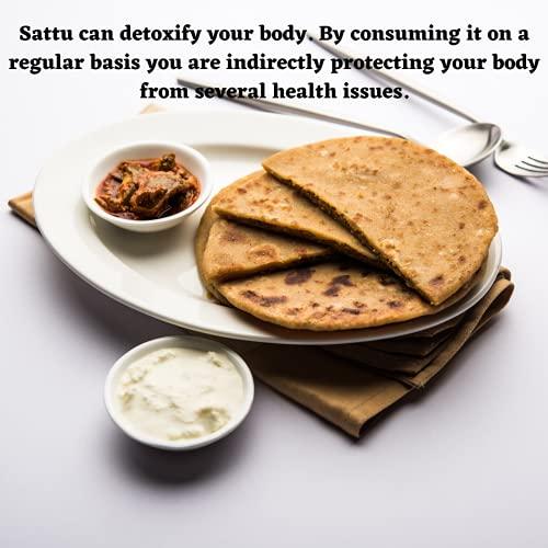 PITAAMAH Organic Chana Sattu | 2kg | Nalanda Sattu | Hand Roasted & Stone Ground | Gluten-Free | High Protein | Directly from Bihar Farmers