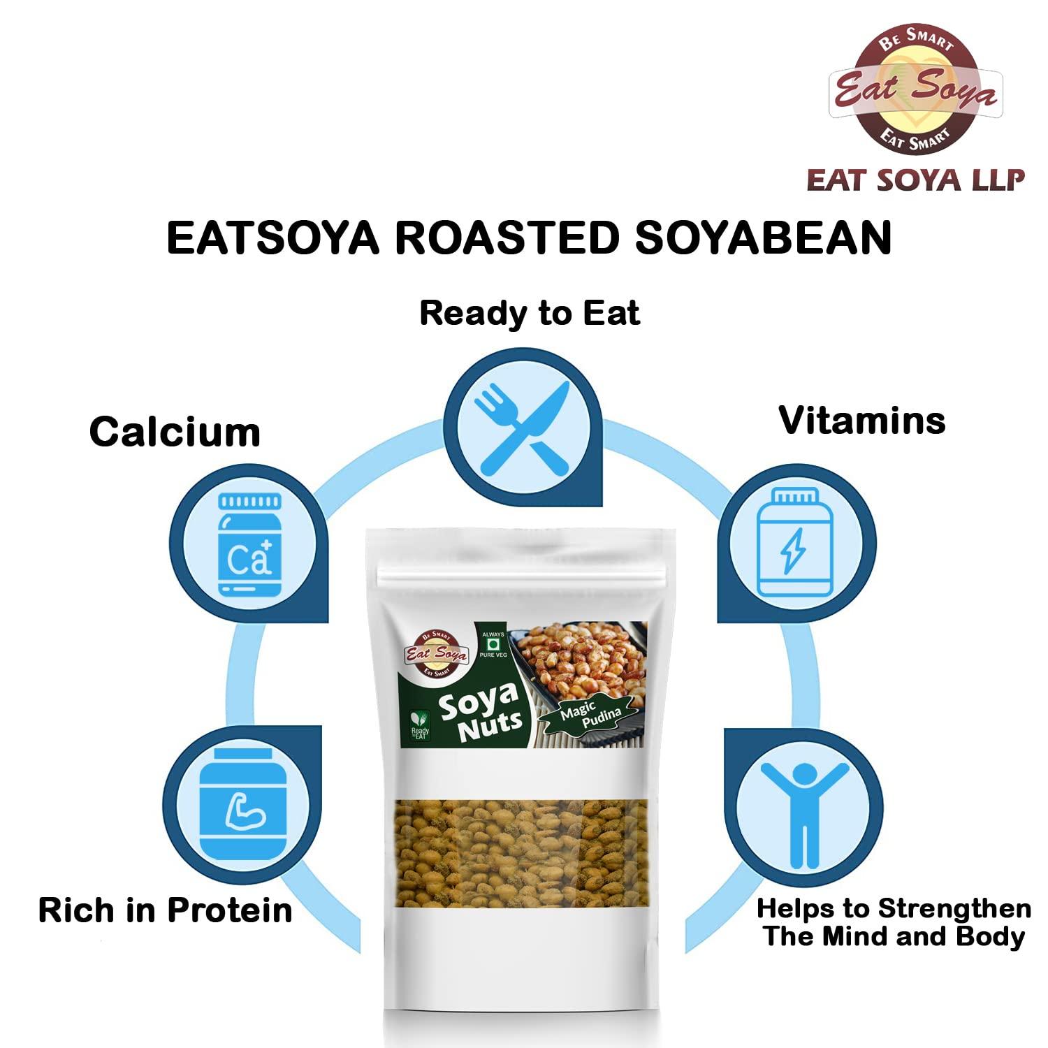 Eat Soya...BE SMART EAT SMART EAT SOYA Roasted Soy Nuts (Magic Pudina)