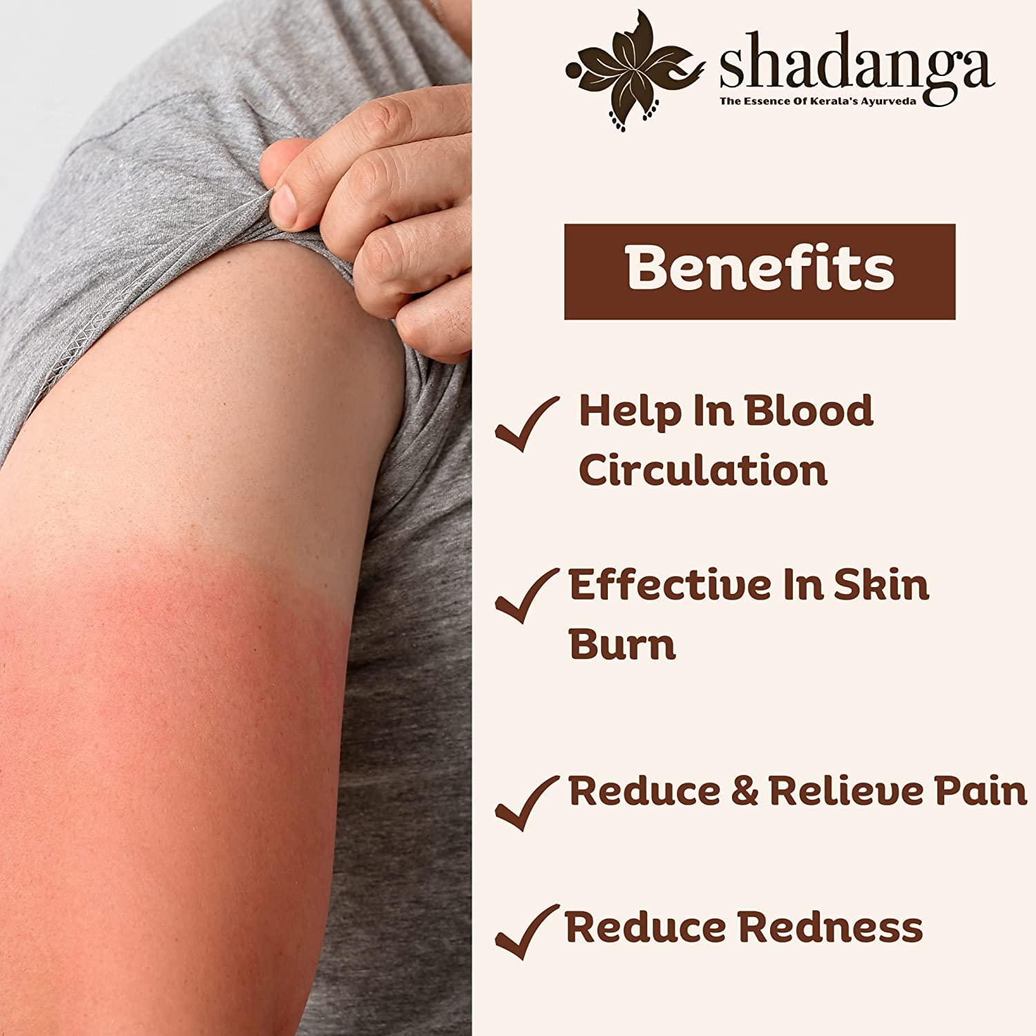 shadanga Shadanga Murivenna 100ml | Oil for Burns, Cuts, and Sprains|First aid Box Oil |Ayurvedic Pain Relief Oil|With Aloe vera, Tambula, Sigrupatra, Palandu, Tandulambu, and Shatavari in Coconut oil|