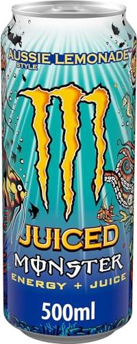 Monster Energy Monster Energy Juiced Aussie Style Lemonade - Caffeinated Energy Drink With A Refreshing Citrus Taste 500ml (Pack Of 12)