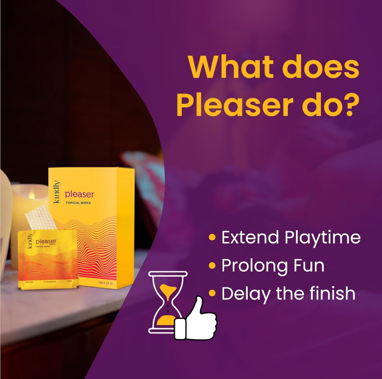 mothersen Kindly Health Pleaser Topical Wipes for Men, 100% Topical, Body Safe, Non-Transferable,Pack of 5