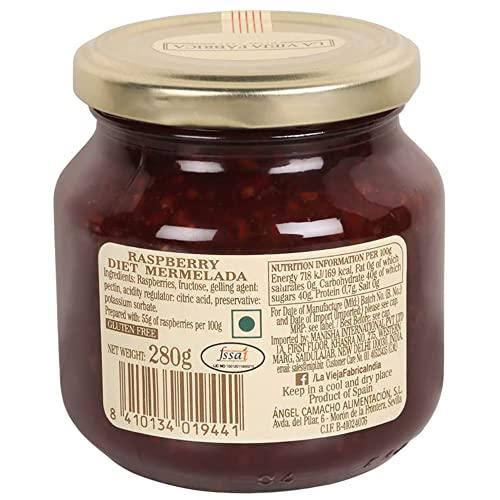 La Vieja Fabrica La Vieja Fabrica Fat Free Raspberry Marmalade Diet (Jam) Bottle, 280 g