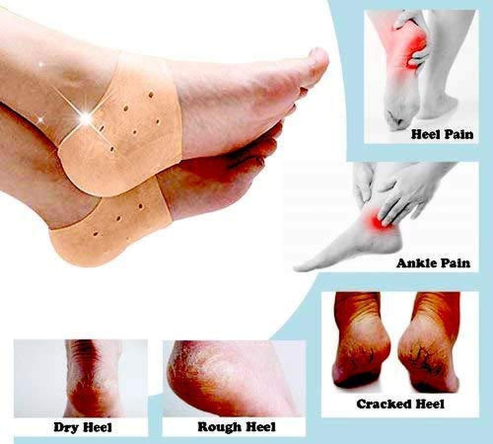 Scarlett Scarlett Anti Crack Silicone Half Gel Heel And Foot Protector Moisturizing Socks for Foot Care for Men and Women Pain Relief And Heel Cracks 1 Pair (Free Size)