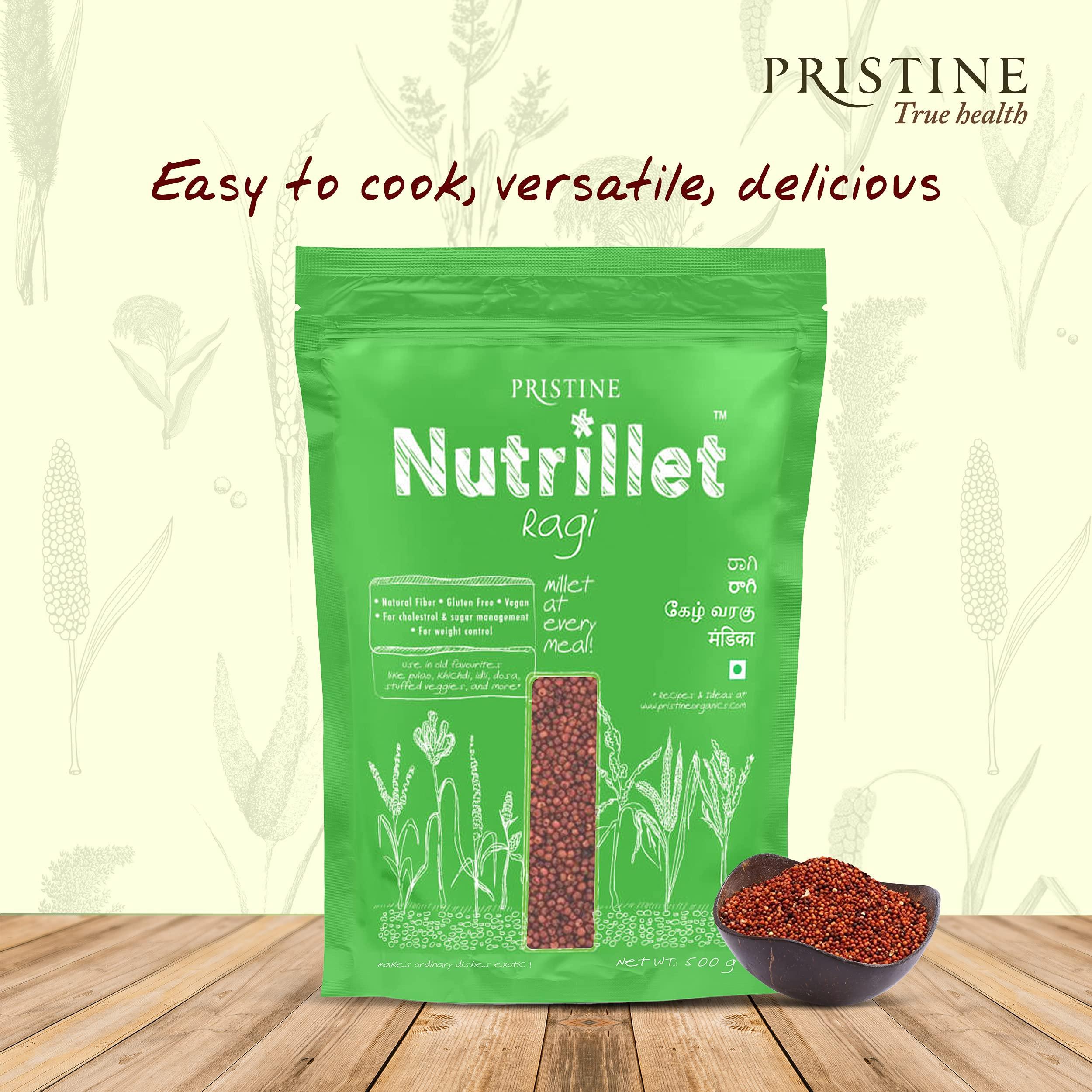 PRISTINE PRISTINE Nutrillet Healthy Ragi Pouch, 500g Each - Pack of 3