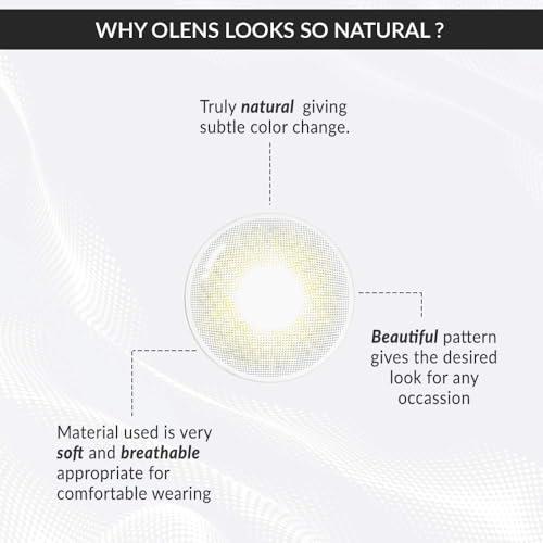 O-Lens O-LENS Russian Velvet Grey - Coloured Contact Lens (Monthly Disposable, -2.50 / 2pcs / Grey), Natural Looking & Comfy Eye Color Lenses