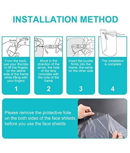 3G Chemist 3G Chemist New Medical Goggles Face Shield with Spectacle Visor, Glass Frame, Anti Fog Super Comfortable, for Men/Women/Children, Pack of 5 Pcs