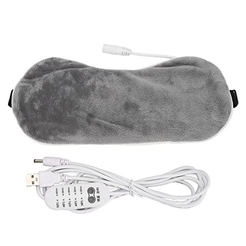DUHJ Heating Blindfold, Electric Nourish Eyes 5 Gear USB Blindfold Blackout for Sleeping for Teachers (Gray)