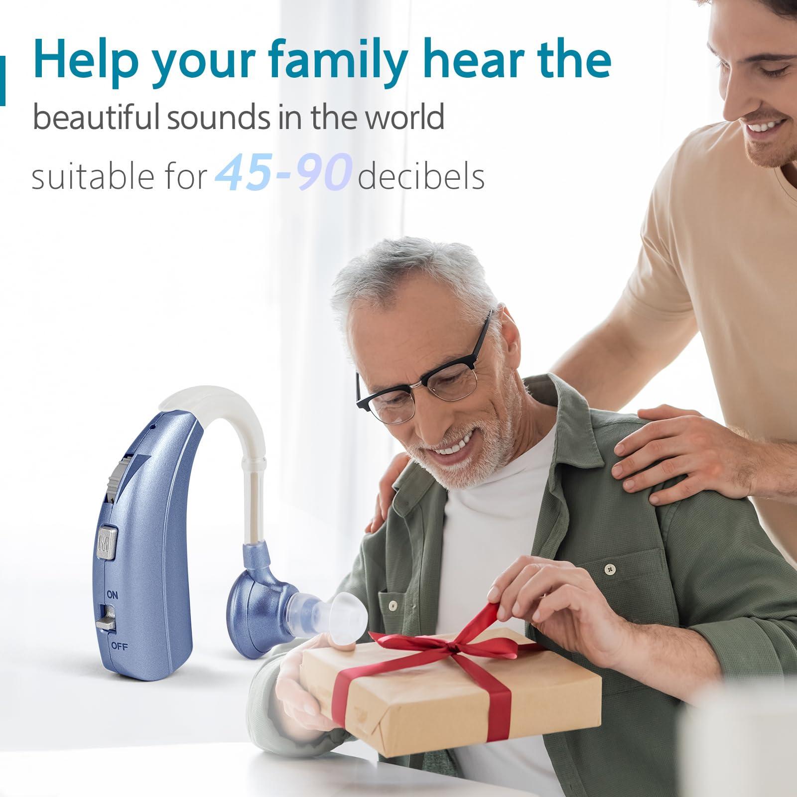 Britzgo Britzgo Digital Hearing Aids Amplifier Rechargeable with adjustable mode Doctor and Audiologist Designed (Blue)