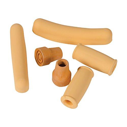 DMI DMI Crutches Accessories Kit with Foam Underarm Crutch Pads, Closed-Style Hand Grip Covers and Durable Slip-Resistant Rubber Tips, Beige