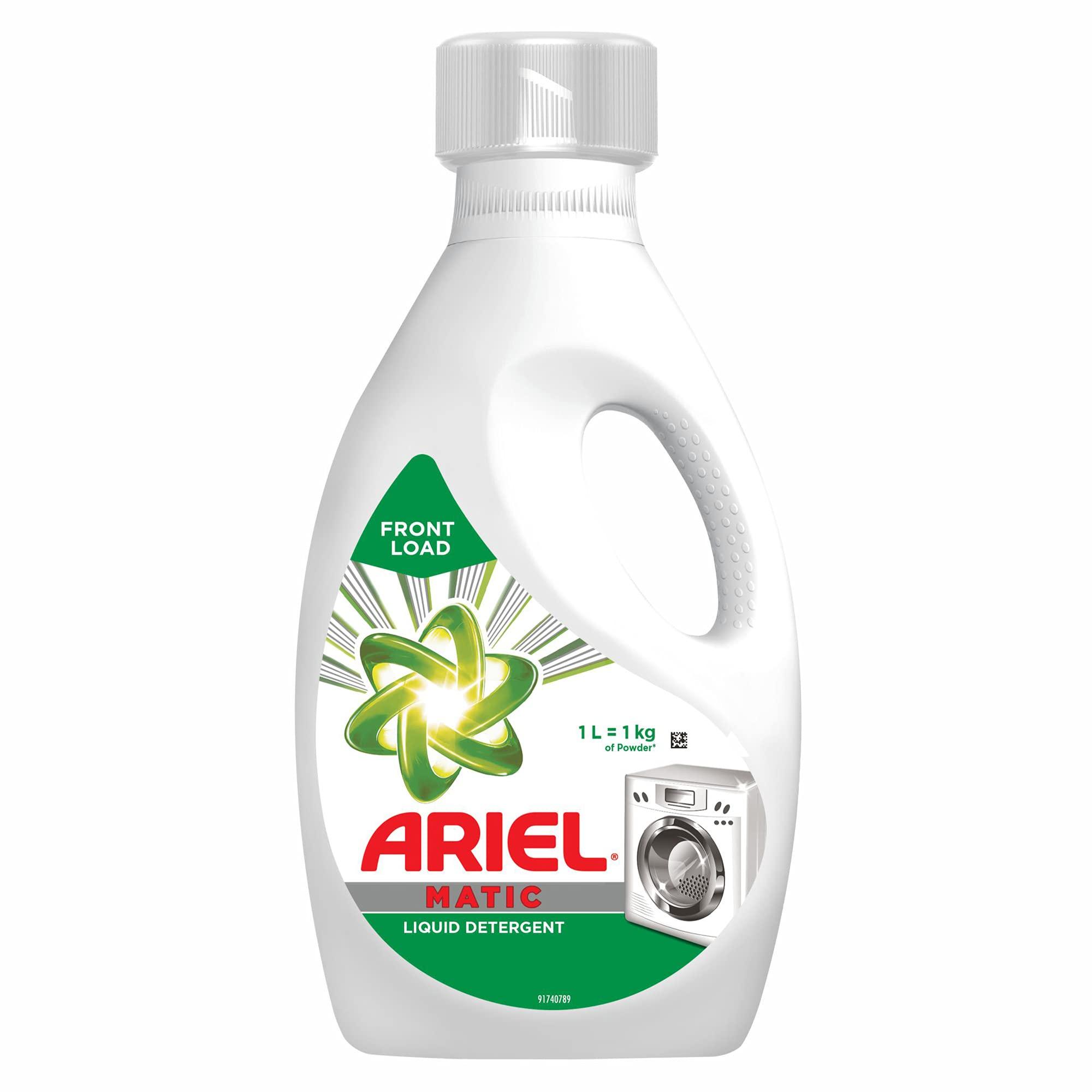 Ariel Ariel Matic Top Load Detergent Washing Powder - 2 kg & Matic Liquid Detergent, Front Load, 1 Litre, Pack Of 1