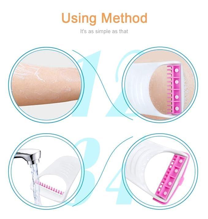 Enigmax Enigmax Disposable Bikini Razor 6pcs Mini Body Shaving Razor Women Under Arms, Hand, Leg & Bikini Area Hair Remover Stainless Steel Double Blade Shaver