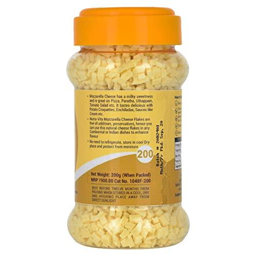 Nutra Vita Nutra Vita Freeze Dried fine Mozzarella Cheese Flakes (200gm)