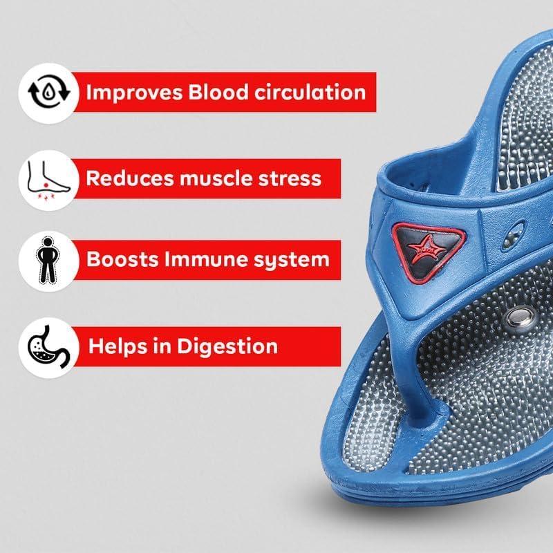 Acupunctoreum Acupunctoreum Massage Slippers Foot Massager Slippers Stress Plantar Fasciitis Relief For Men and Women (Magnetic Slipper, 10)