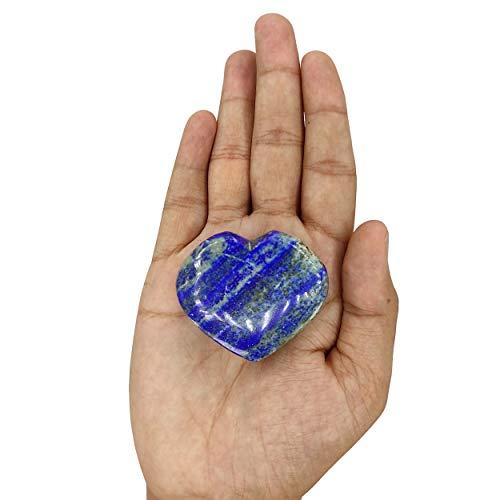 Plus Value Plus Value Lapis Lazuli Heart Lajward Lajwart Stone for Purify Your Mind - Feng Shui Reiki Healing Crystal (80 to 100 Grams)