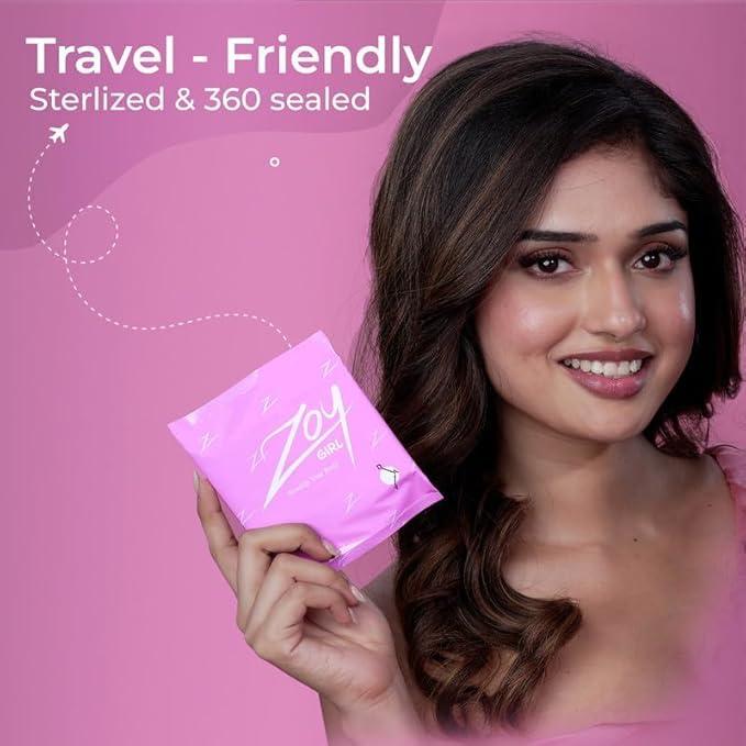 ZOY ZOY Premium Soft Sanitary Pad For Women | Made Safe Certified, High Absorption, Ultra Thin, Breathable, Leak Lock, Toxic Free, Rash Free, Allergy Free, Clinically Tested, Gynaecologist Recommended | Size - Size - Large, Medium Flow, 290mm | Pack of 1