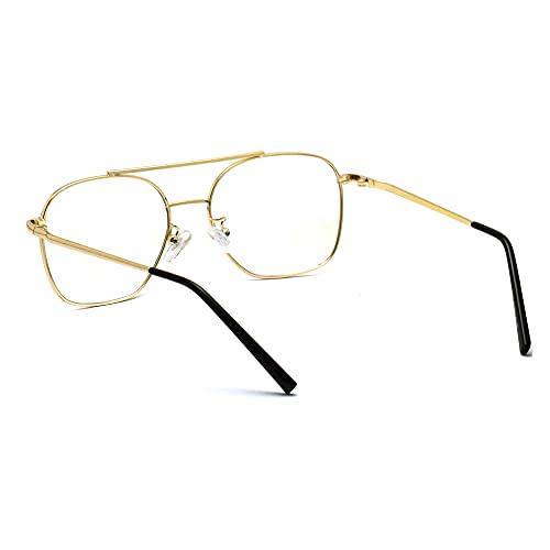 Peter Jones Peter Jones Square Medium Computer Glasses for Men Women with Zero Power Blue Light Blocking Lenses (SIZE MEDIUM) AG236